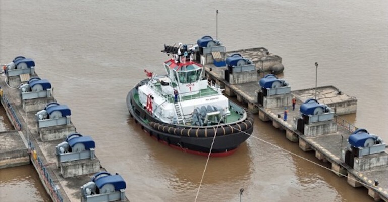 Damen launches first electric tug to operate in Europe